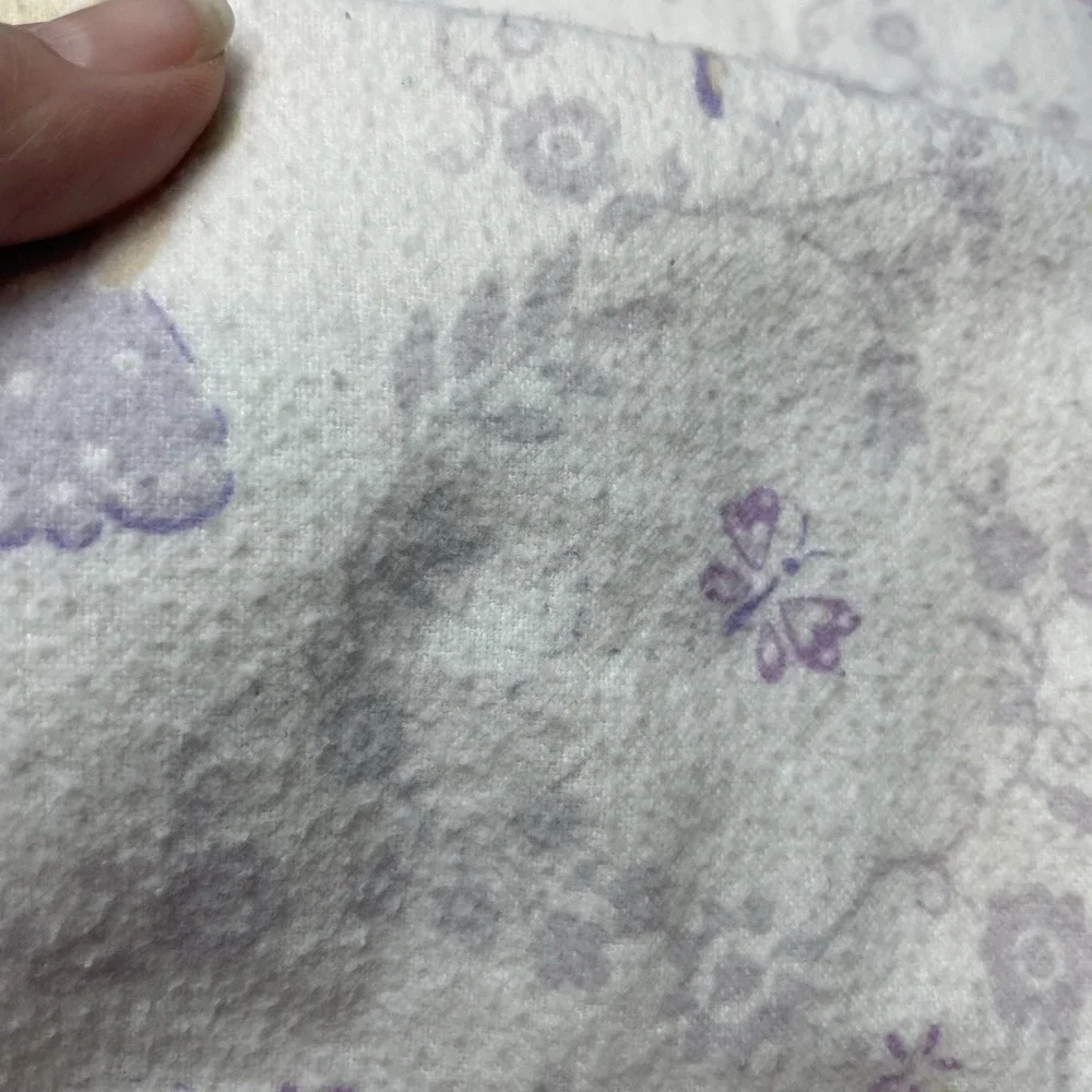 Pottery Barn Kids Fairy Flat Sheet 2 Standard Pillowcases Full Queen‎ Flannel